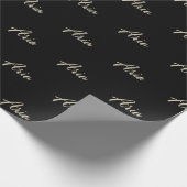 Aria white gold Handwriting Geschenkpapier ラッピングペーパー (角)