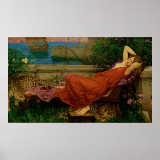 Ariadne by John William Waterhouse Poster ポスター (正面)