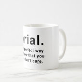 Arialのフォントのユーモアのマグ コーヒーマグカップ (正面右)