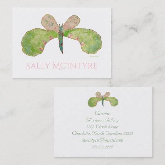 Arial Butterfly名刺 名刺 (正面/裏面)