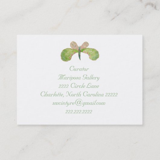 Arial Butterfly名刺 名刺 (裏面)