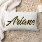 Ariane black gold Lettering Kissen Deko ランバークッション (ブランケット)