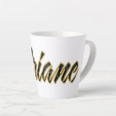 Ariane black gold Lettering Latte Tasse カフェラテマグ (右アングル)