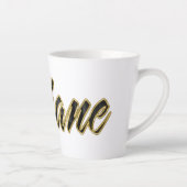 Ariane black gold Lettering Latte Tasse カフェラテマグ (右)