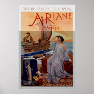Ariane Theatre National De L'Opera Vintage ポスター