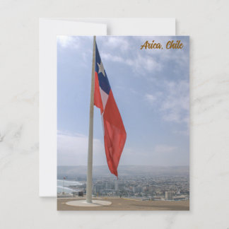 Arica, Chile, Morro de Arica, Flag / City View ポストカード