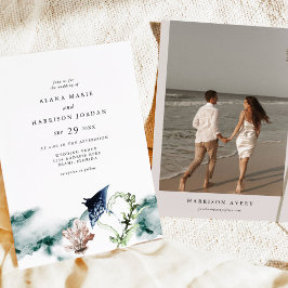 ARIEL熱帯海コーラルマンタレイビーチ写真 招待状