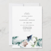 ARIEL熱帯海コーラルマンタレイビーチ写真 招待状 (正面)