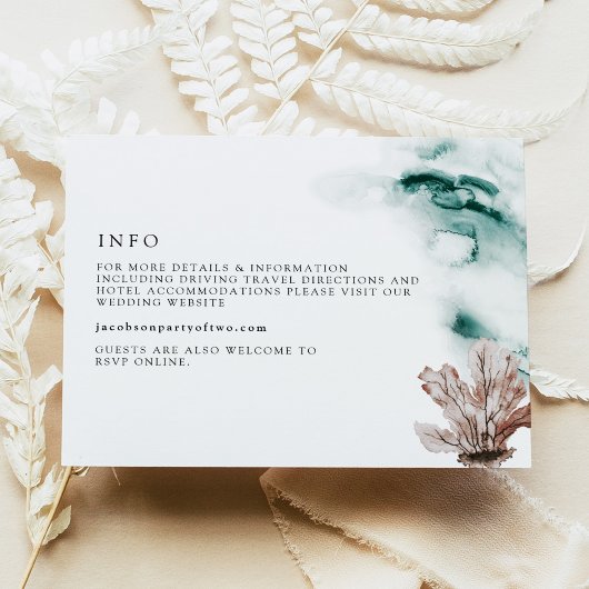 ARIEL熱帯海海洋ビーチ詳細カード 招待状