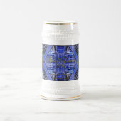 Ariel Daskeの花のつる植物ビールステイン ビールジョッキ (中央)