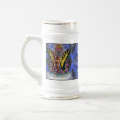 Ariel Daskeの花のつる植物ビールステイン ビールジョッキ (左)