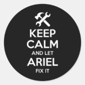 Ariel Fix Quote Funny Birthday Personalized Name G ラウンドシール (正面)