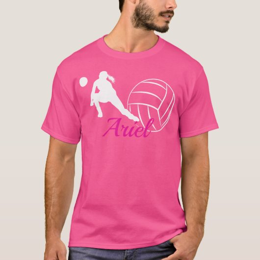 Ariel Name Personalized Volleyball Tシャツ (正面)