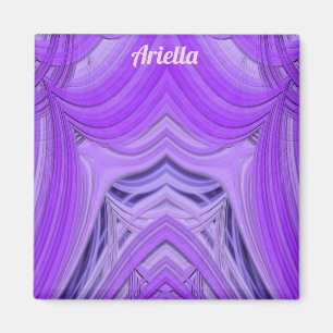 ARIELLA to 3Dフラクタルデザインパープルブルー マグネット