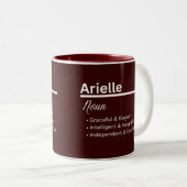 Arielle Girl Name Definition Personalized ツートーンマグカップ (正面右)