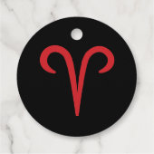 ARIESアラム赤星占い〔占星術の〕十二宮図ベビーシャワー フェイバータグ (裏面)