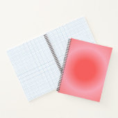 Ariesオーラグラデーション〔占星術の〕十二宮図、赤ピンクグラデーション ノートブック (内部)