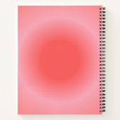 Ariesオーラグラデーション〔占星術の〕十二宮図、赤ピンクグラデーション ノートブック (裏面)