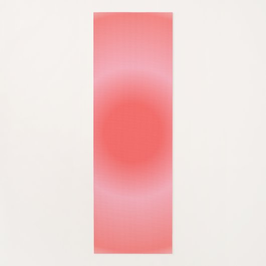 Ariesオーラグラデーション〔占星術の〕十二宮図、赤ピンクグラデーション ヨガマット (正面)