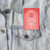 Ariesカスタム誕生日〔占星術の〕十二宮図 – フォトモダンデザイン 缶バッジ (インサイチュ)