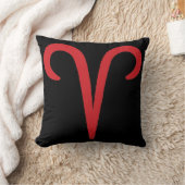 ARIESレッドアストロロジー〔占星術の〕十二宮図3月4月誕生日 クッション (ブランケット)