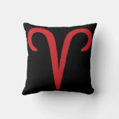 ARIESレッドアストロロジー〔占星術の〕十二宮図3月4月誕生日 クッション (裏面)