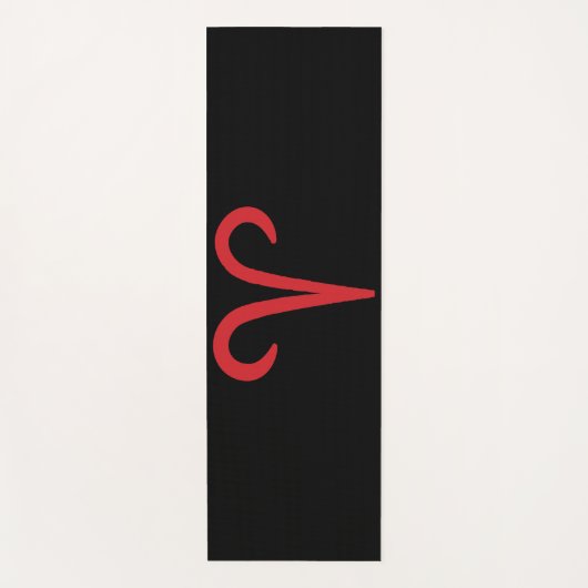 ARIESレッドアストロロジー〔占星術の〕十二宮図3月4月誕生日 ヨガマット (正面)