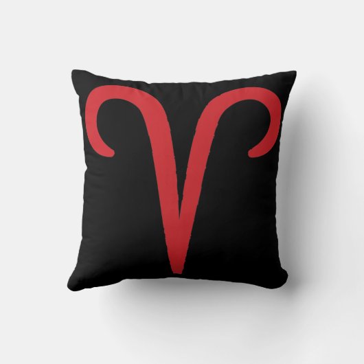 ARIESレッドドリップアストロロジー〔占星術の〕十二宮図3月4日 クッション (裏面)