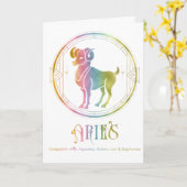 Aries互換誕生日グリーティングカード カード (黄色い花)