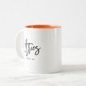 Aries占星術モダンスクリプト〔占星術の〕十二宮図記号 ツートーンマグカップ (正面左)