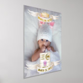 Aries生まれたばかりのベビー名フォト統計金ゴールドシルバー 箔ポスター (レイダウン)