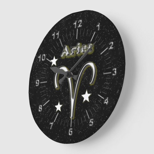Aries記号 ラージ壁時計 (傾斜)