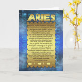 Aries誕生日カード – 〔占星術の〕十二宮図誕生日カード – Aries カード (黄色い花)