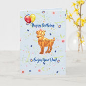 Aries誕生日(3月21日~4月19日)カード カード (黄色い花)