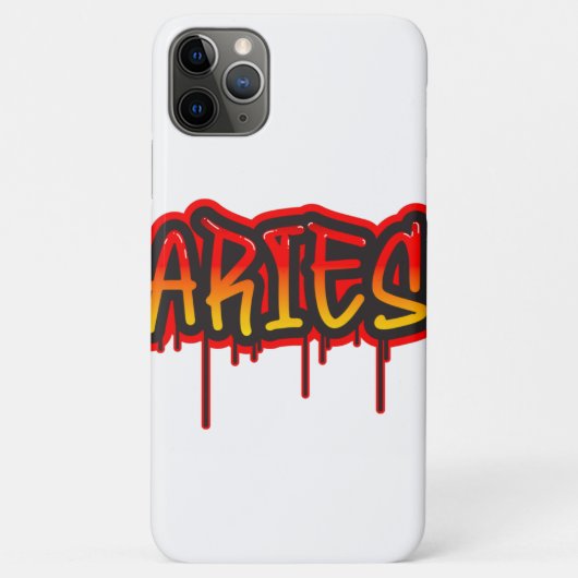 ARIES ふんしゃ文字アート スプレーペイント Case-Mate iPhoneケース (裏面)