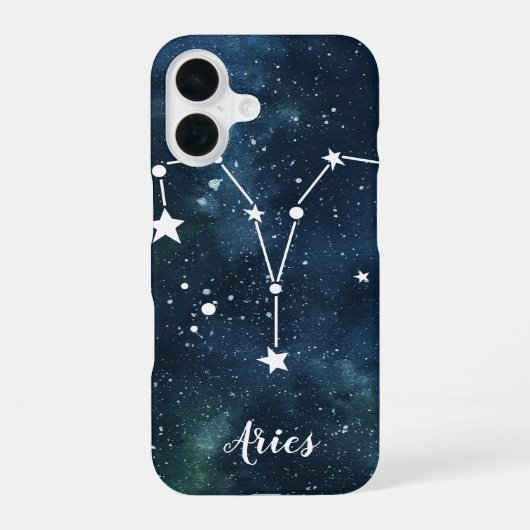 Aries | 占星術の星座 iPhone 16ケース (裏面)