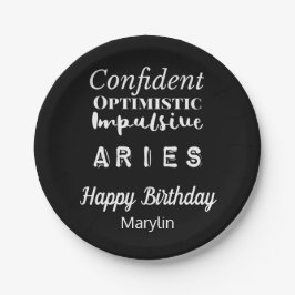 Aries〔占星術の〕十二宮図おもしろい特性誕生日 ペーパープレート