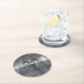 Aries〔占星術の〕十二宮図サインイングランジ動揺してスタイル ラウンドペーパーコースター (インサイチュ)