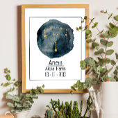 Aries〔占星術の〕十二宮図サイン:名前をカスタムする&誕生日 ポスター