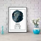 Aries〔占星術の〕十二宮図サイン:名前をカスタムする&誕生日 ポスター