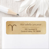 Aries〔占星術の〕十二宮図サイン – 差出人住所ラベル ラベル (インサイチュ)