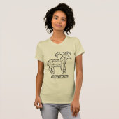 Aries〔占星術の〕十二宮図サインTシャツ(透明) Tシャツ (正面フル)