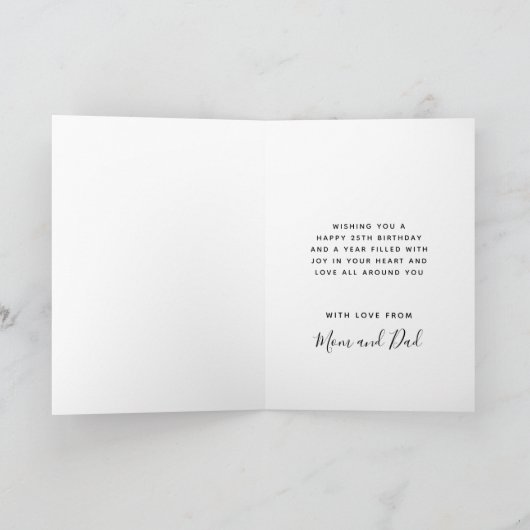 Aries〔占星術の〕十二宮図シンボルパーソナライズされた誕生日 カード (内部)