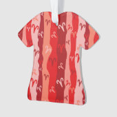 Aries〔占星術の〕十二宮図ストライプ オーナメント (正面)