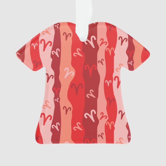 Aries〔占星術の〕十二宮図ストライプ オーナメント (正面)