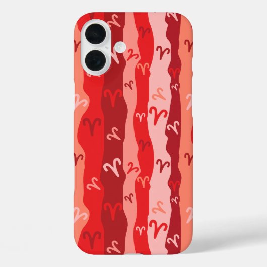 Aries〔占星術の〕十二宮図ストライプ Case-Mate iPhoneケース (裏面)