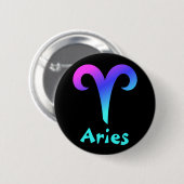 Aries〔占星術の〕十二宮図ボタンピン 缶バッジ (正面&裏面)