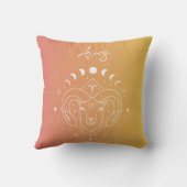 Aries〔占星術の〕十二宮図占星術星記号グラデーション クッション (裏面)