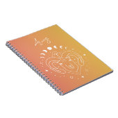 Aries〔占星術の〕十二宮図占星術星記号グラデーション ノートブック (右側)