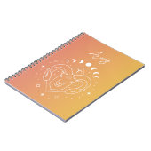 Aries〔占星術の〕十二宮図占星術星記号グラデーション ノートブック (左側)